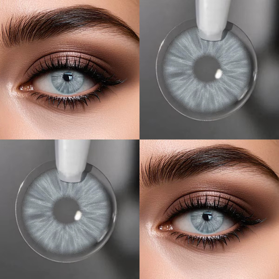 VISUASHOW Metcolor Grey Farblinsen Jahreslinsen, 2 Stück - Bild 3