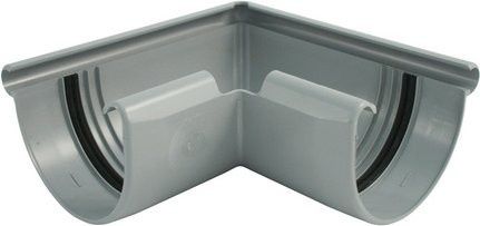 Marley Eckstück für Dachrinnen in Grau, B/H/T: 23 x 10,3 x 23 cm - Bild 1