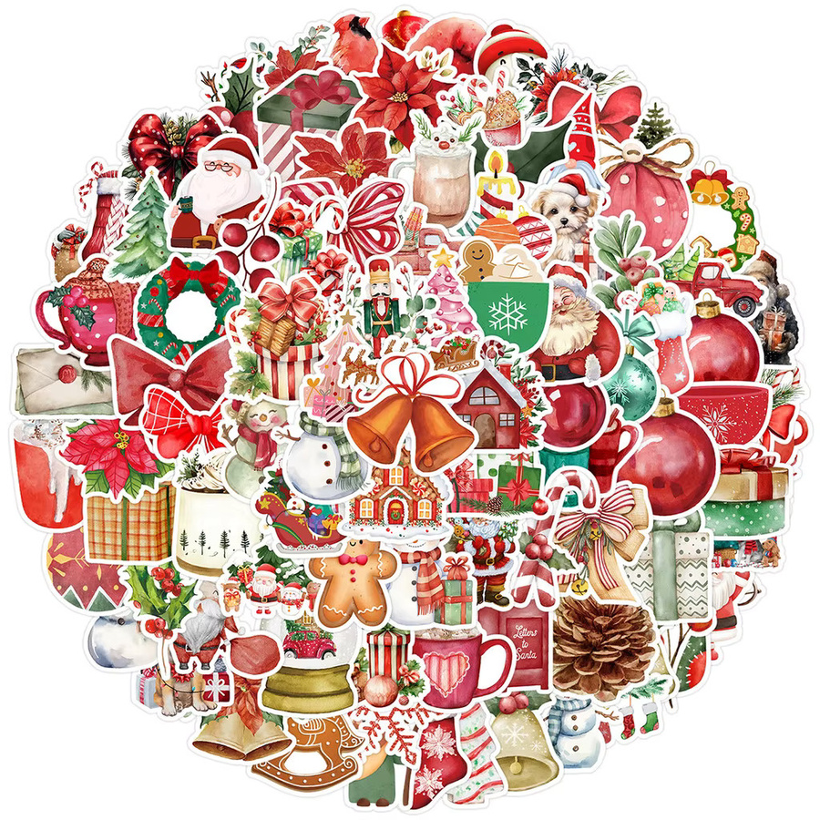Wasserfeste Weihnachts-Graffiti-Aufkleber von BulingBulingStickers Store in Multicolor, 100 Stück - Bild 2