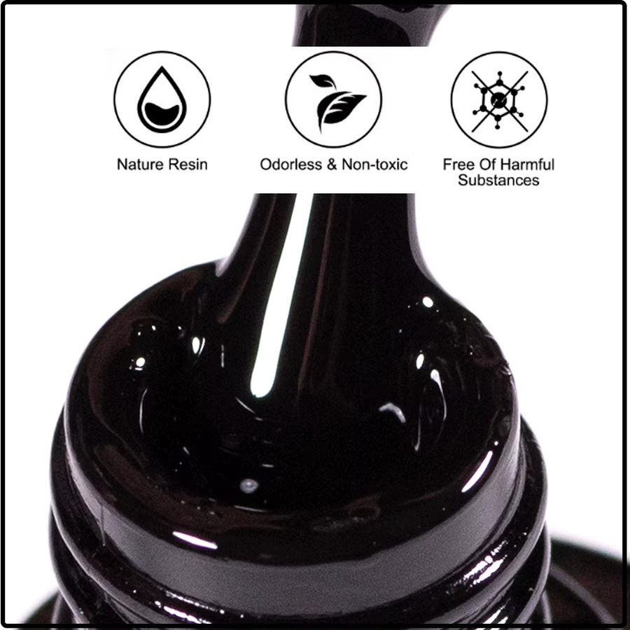 KODIES GEL Pure Black Nagellack, 15 ml, Schimmernd - Bild 2