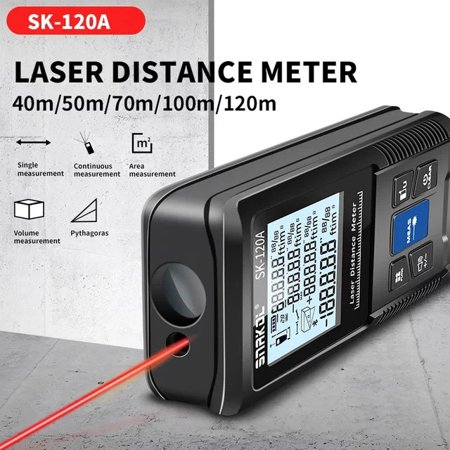 SNAKOL Laser-Entfernungsmesser Digitales Messgerät in Schwarz mit 40m Reichweite - Bild 1