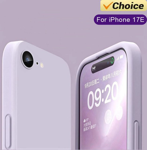 Apple iPhone 17e und 16e Schutzhülle aus Flüssigsilikon und TPU in Schwarz oder Blau - Bild 1