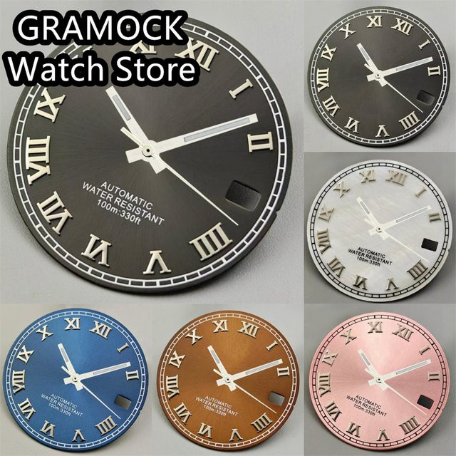 GRAMOCK Zifferblatt, 29 mm, römisches Zifferblatt, NH35-Uhrwerk - Bild 1