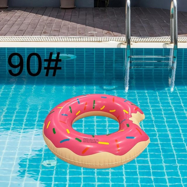 Aufblasbarer Donut Schwimmring in Pink von Wucifang Jewelry aus PVC für Pool und Wassererholung - Bild 1