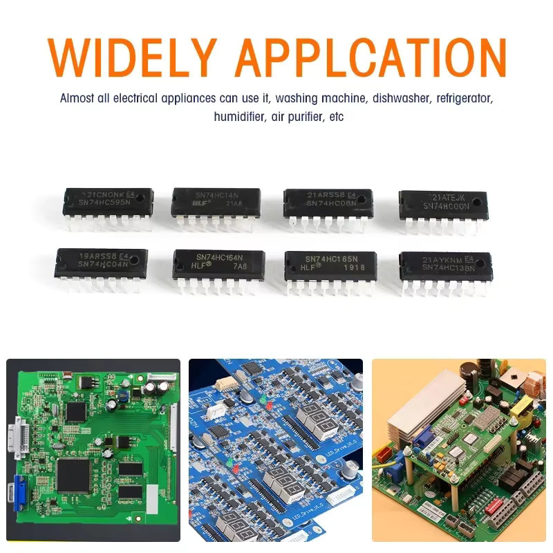 80 Stück Logik-IC Kit DIP-14 mit SN74HC00N, SN74HC04N, SN74HC08N, SN74HC14N, SN74HC138N, SN74HC164N, SN74HC165N, SN74HC595N in Schwarz - Bild 3
