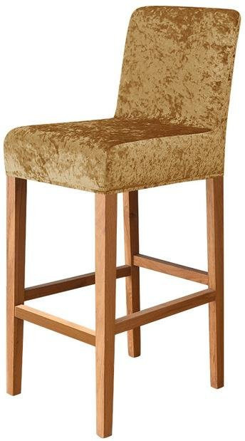 Barhocker Stuhlbezug aus Samt und Stretch-Spandex in Gold für Esszimmer und Café - Bild 1