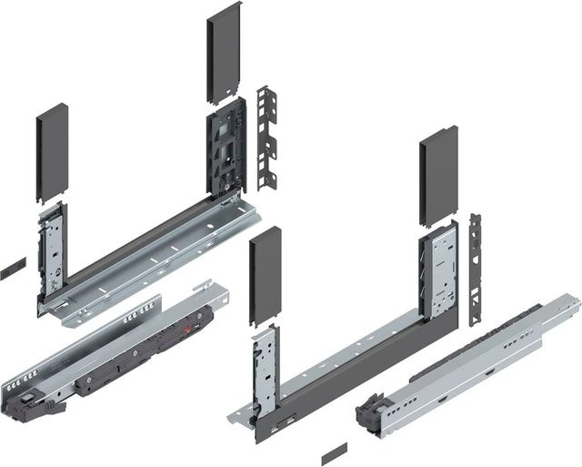 Blum Legrabox free Schubladensystem Höhe C mit Tip-On Vollauszug, Oriongrau, Tiefe: 400 mm - Bild 1
