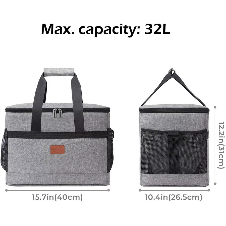 LISM Isolierte Kühltasche in Grau mit 32L Volumen für Camping und Picknick - Bild 5