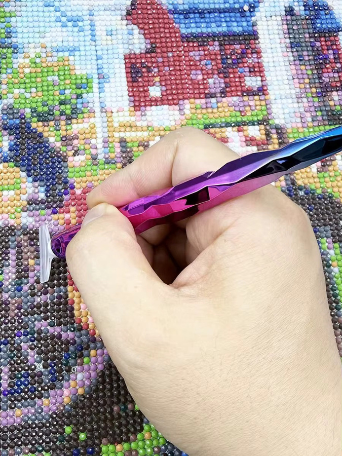 9-teiliges Diamant-Malerei-Set mit Punktkleber-Roller und Werkzeugset in Multicolour aus Kunststoff - Bild 4