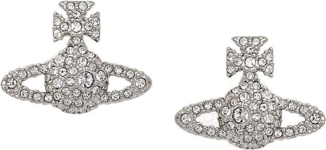 Vivienne Westwood Ohrstecker, Messing, Silber, Kristall, Damen - Bild 1