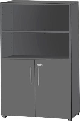 Schäfer Shop Select Kombischrank Start Off mit 4 Regalböden, abschließbar, Farbe: Graphit/Anthrazit, B/T/H: 80,0 x 42,0 x 151,4 cm - Bild 1