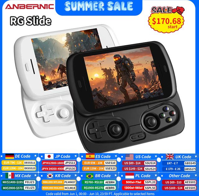 ANBERNIC RG Slide Handheld-Spielekonsole mit 4,7-Zoll-LTPS-In-Cell-Bildschirm, Android, 5000 mAh Akku, Wi-Fi und 1080p-DP-Streaming - Bild 1
