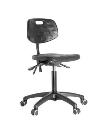 MeyChair Arbeitsdrehstuhl PW1 in Schwarz mit Rollen und verstellbarer Sitzhöhe 47 cm bis 61 cm - Bild 2
