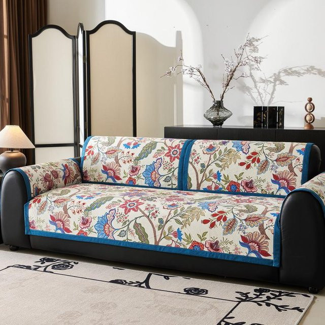 Super Six Retro Sitzkissen mit floralem Design, Mehrfarbig, B/B: 70 x 70 cm - Bild 1