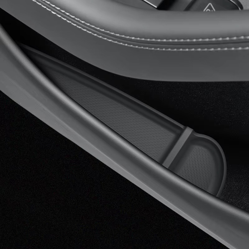 Beworth TPE Aufbewahrungsmatte für Tesla Model Y Juniper 2025 2026, Set aus Türablage und Getränkehalter-Matte für die Mittelkonsole, Schwarz - Bild 2