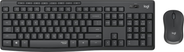 Logitech MK295 Silent Tastatur-und-Maus-Set kabellos 2,4 GHz QWERTY Englisch Grau - Bild 1