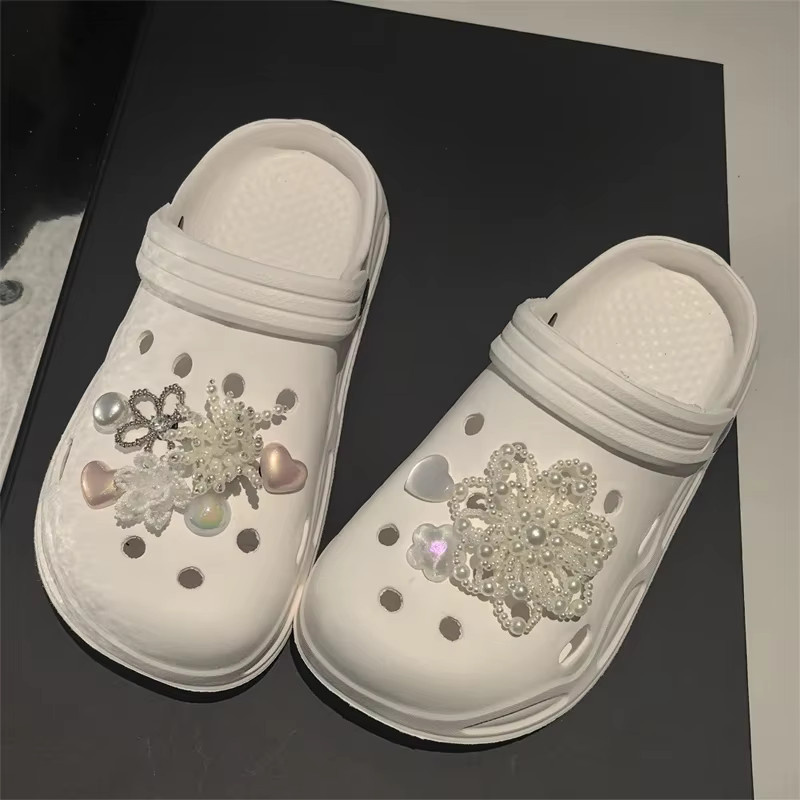 SMATLELF Schuhcharms-Set, Herzförmig, Perlenblumen - Bild 2