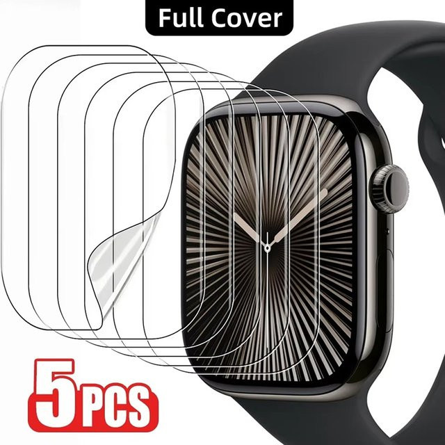 VORTNGLE Hydrogel-Displayschutzfolie für Apple Watch Serie Ultra und alle Modelle, transparent - Bild 1