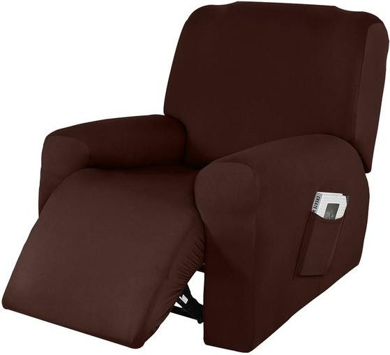 Yiran Furniture Stretch-Schonbezug für Relax-Sessel und Liegesofas, 1-Sitzer, Kaffeebraun - Bild 1
