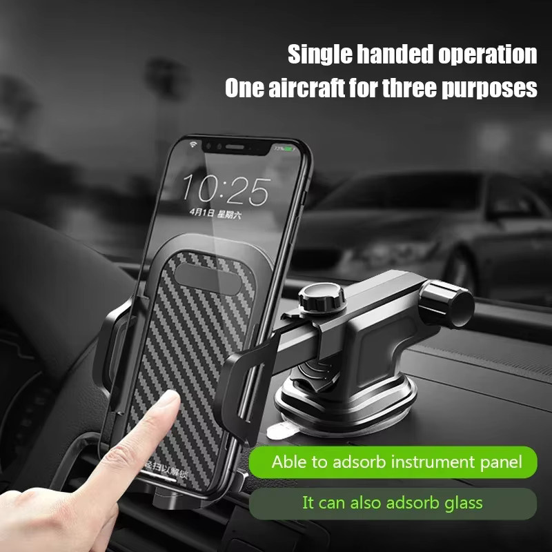 Universalauto 360 Grad drehbare Handyhalterung mit Saugnapf und einziehbarem Arm in Schwarz für iPhone 13, 12 Pro Max und Xiaomi - Bild 3