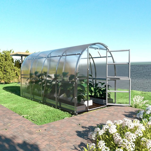 KLASIKA Bogengewächshaus Slim mit 8m² Fläche, B/T: 4 x 2 m und 6 mm Polycarbonatabdeckung in Transparent - Bild 1