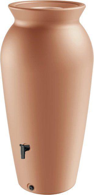 Waterform Regentonne Velcan 230 in Terracotta mit Filtereinsatz und zwei Gewindeöffnungen - Bild 1