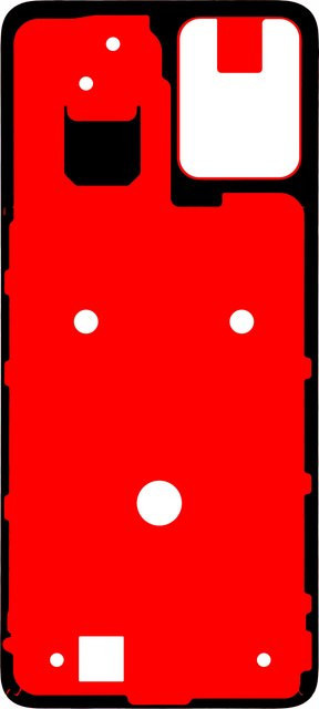 Motorola Moto G13 Klebstoff für die Batterieabdeckung, Service Pack, Rot - Bild 1