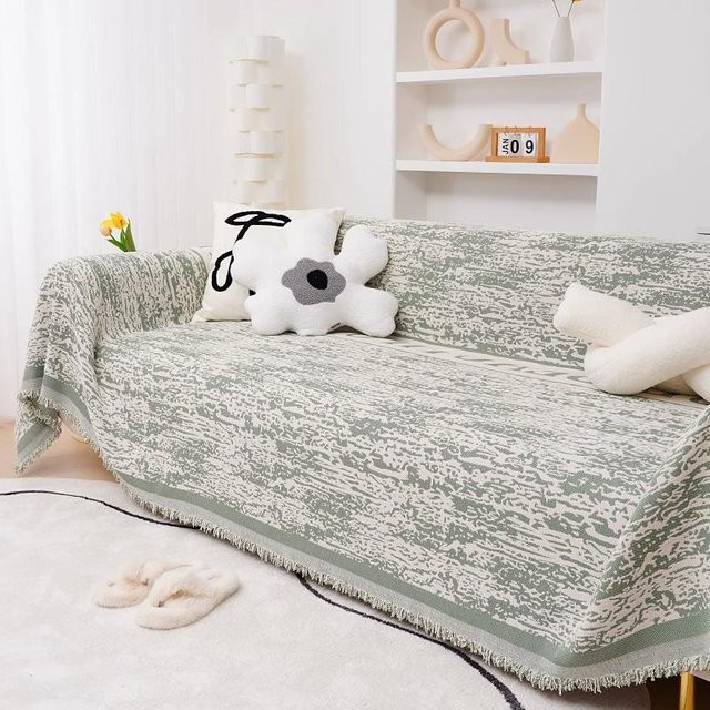 Chenille Sofabezug mit Graffiti-Design von Super Six, Universal All-inclusive Decke für das Sofa, B/B: 180 x 130 cm - Bild 1