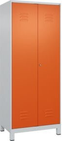 C+P Wäsche- und Kombispinde Classic PLUS mit 2 Abteilen, Zylinderschloss, Farbe Reinorange, H x B x T: 195 x 80 x 50 cm - Bild 1