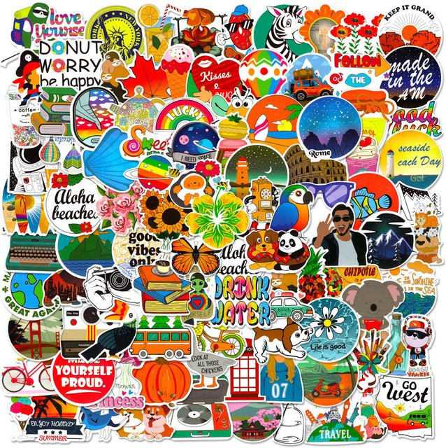 50 Stück wasserfeste Graffiti-Aufkleber in Multicolor von LanLanStickersWorld Store - Bild 1