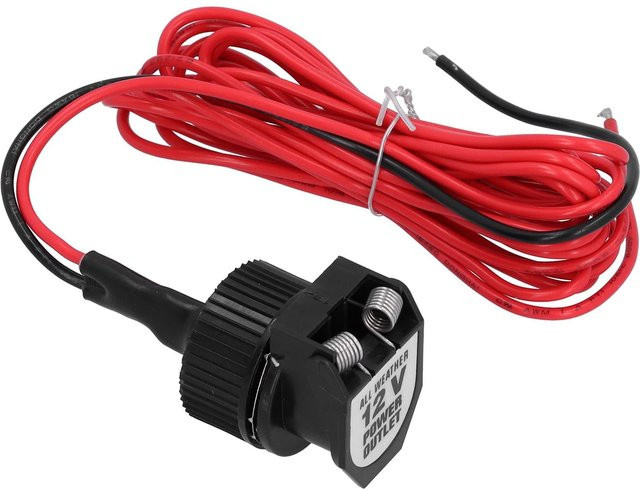 Koogeelife 12V Auto Zigarettenanzünder Steckdosenadapter mit Federabdeckung in Schwarz für Motorräder und Boote - Bild 1