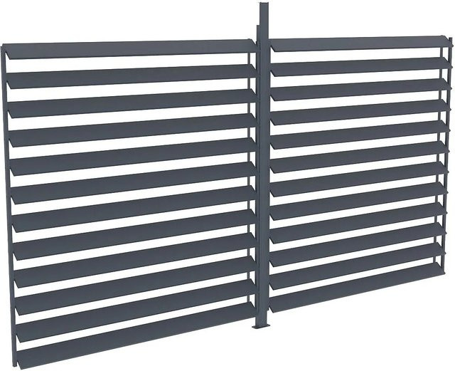 Vente-unique Zubehör für Terrassenüberdachung, Pergola und Pavillon Bolsena in Anthrazitgrau, Breite: 368 cm - Bild 1