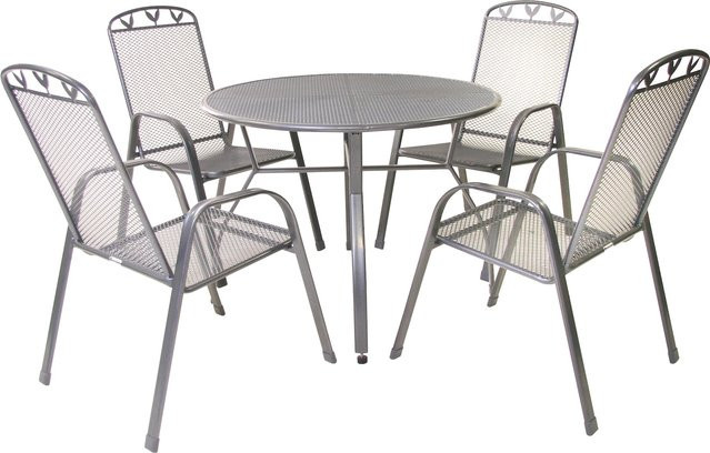 Greemotion Gartenmöbel Set Toulouse mit rundem Tisch und 5 Stühlen - Bild 1