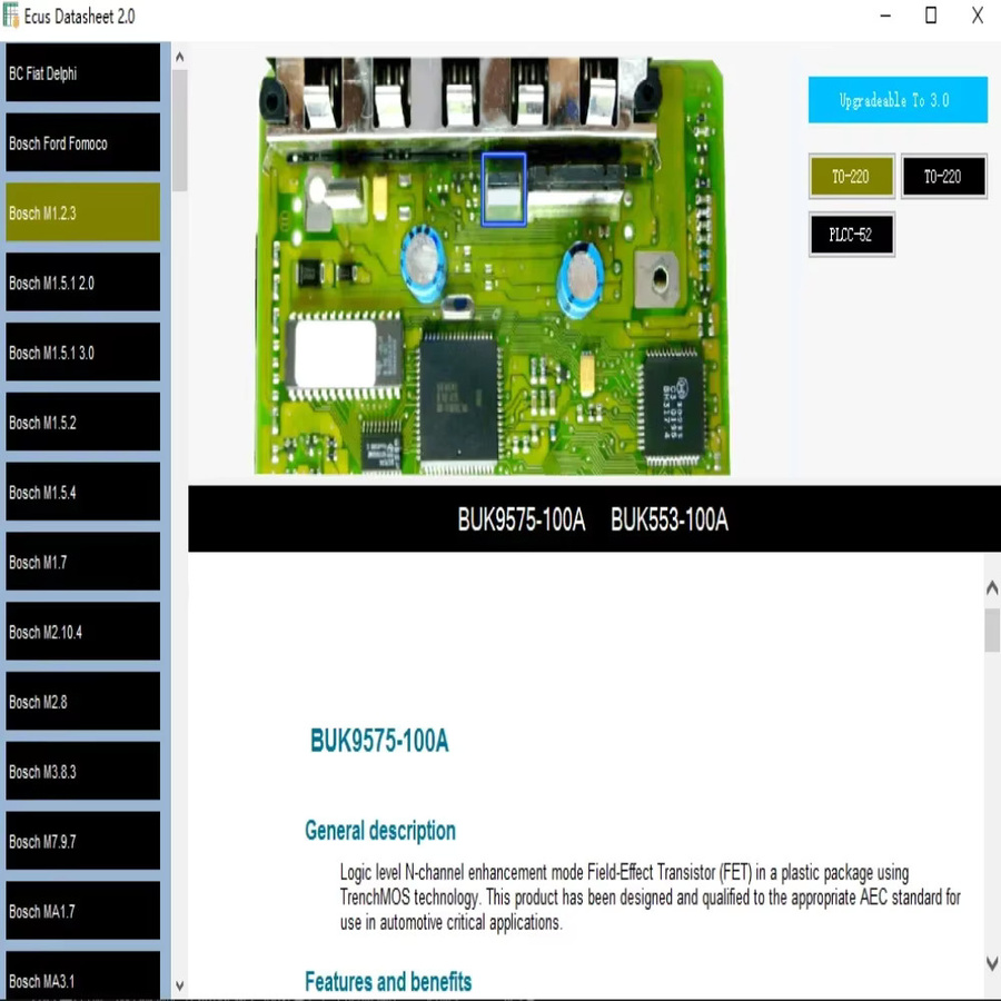 EcuRepair Version 3.0 PK EcusDataSheet 2.0 mit PCB-Schemata und elektronischen Komponenten für Auto-ECUs in Multicolour - Bild 3