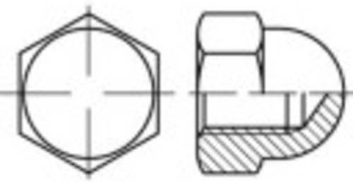 TOOLCRAFT Sechskant-Hutmuttern M30 DIN 1587 aus Stahl, 10 Stück - Bild 1