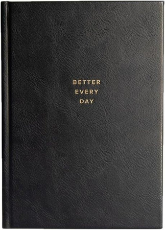Better Every Day Journal Notizbuch mit 383 linierten Seiten und Lesezeichenbändern, Schwarz, B/H: 20 x 13,5 cm