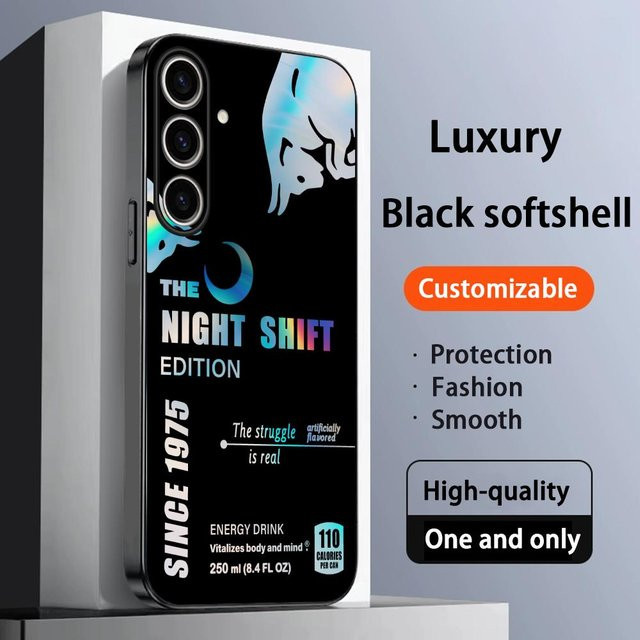 Star Bull Energy Drink Handyhülle für Samsung Galaxy S26 S25 S24 S23 S22 S21 Plus Ultra Note20 S23 FE, Schwarz, Weich - Bild 1
