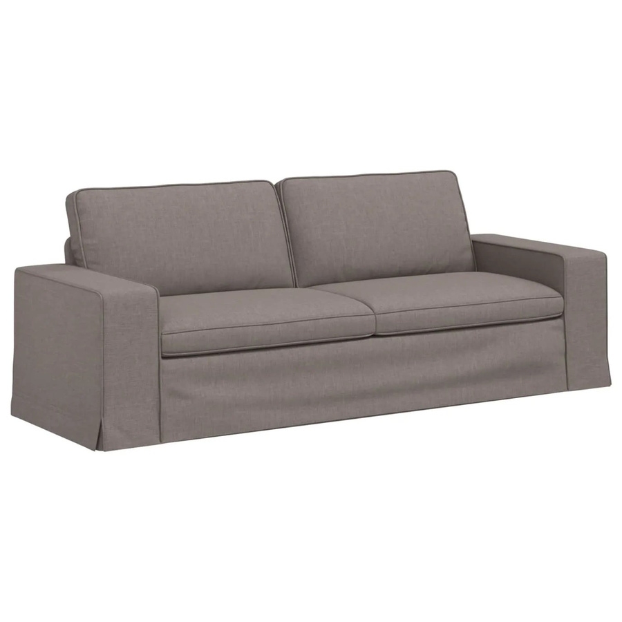 vidaXL Sofa in Taupe mit Stoffbezug und Metallrahmen, B/T/H: 222 x 80 x 82 cm - Bild 2