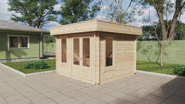 Gartenhaus Mini-Gartenbüro 2 aus Holz, B/T: 3 x 3 m - Bild 1
