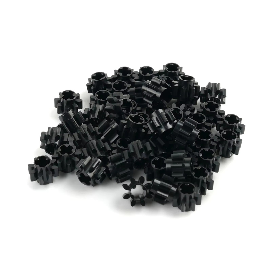 Wishiot 8-Zahn Getriebe Differential Bausteine für MOC technische DIY Puzzle Spielzeuge in Grau und Schwarz - Bild 2