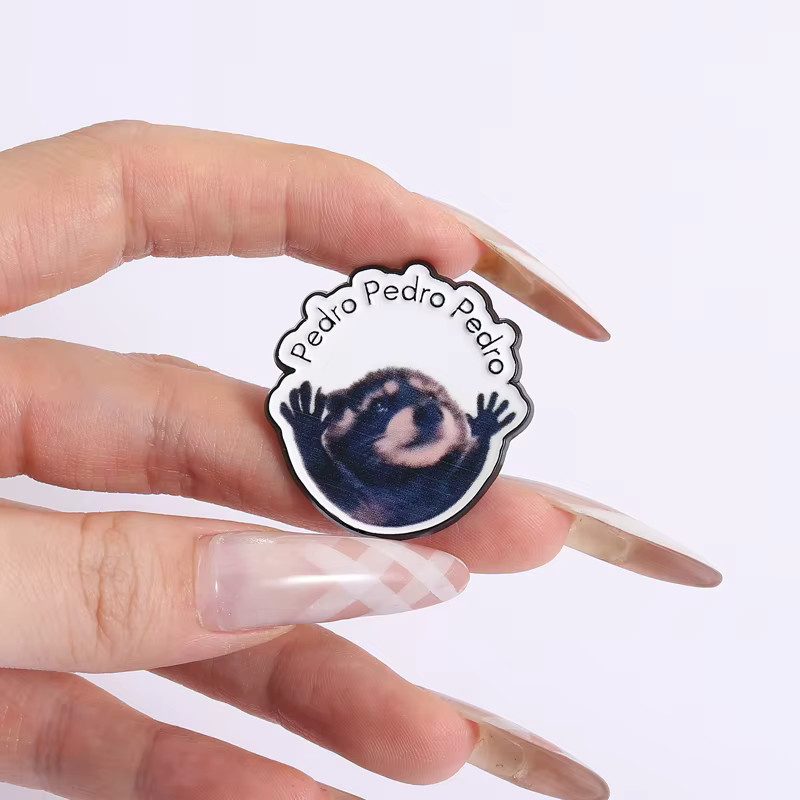Brosche Katze Memes UV-Druck, Unisex - Bild 3