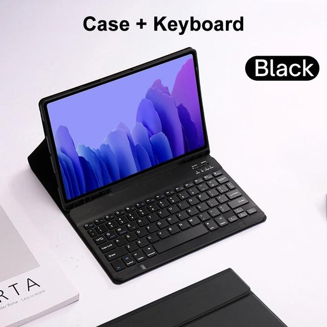 Samsung Tablet-Tastaturhülle für Galaxy Tab A11 8,7 Zoll (SM-X130, SM-X133, SM-X135) in Schwarz mit deutscher Tastatur - Bild 1