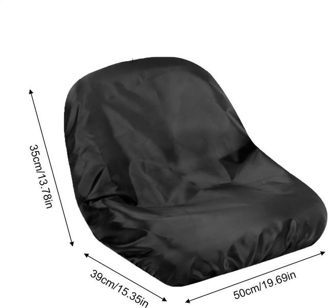 Beihaig Universelle Wasserdichte Rasenmäher-Sitzabdeckung aus Polyester für Aufsitzmäher und Gartentraktoren in Schwarz und Grau - Bild 1