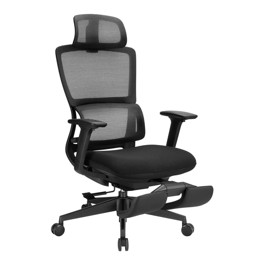 SOTECH CAVO Office PLUS Premium Bürostuhl in Schwarz mit 3D Armlehnen, Kopfstütze und Fußstütze, Belastbar bis 150 kg, Höhe: 111 bis 118 cm, Breite: 68 cm, Tiefe: 50 cm - Bild 2