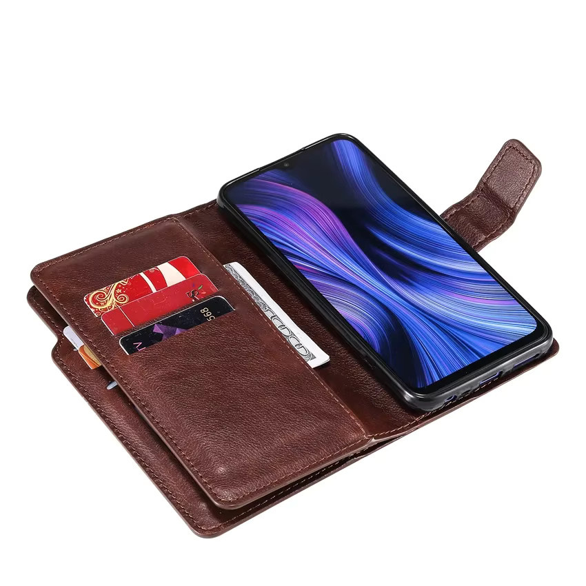 Leder-Geldbörse-Handyhülle für Samsung Galaxy A31 A21S A51 A71 A50 A70 A20 A40 A20E A7 A8 A6 J4 J6 J8 in Braun - Bild 5