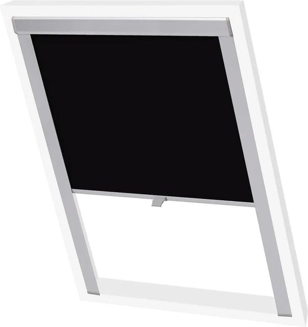 vidaXL Verdunkelungsrollo Schwarz aus Polyester mit Thermoisolierung und Kordelzug - Bild 1