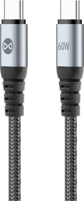 USB-C Daten- und Ladekabel Forever Braix, 60W, Schwarz, 1m - Bild 1
