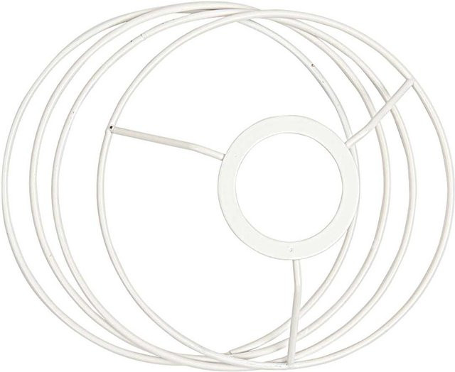 Rico Design Lampenschirmring Set rund in Weiß, Durchmesser: 15 cm - Bild 1