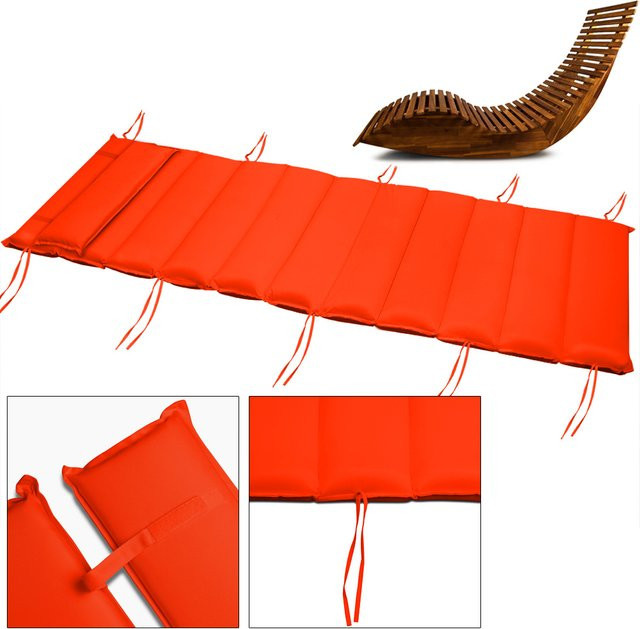 Detex Saunaliege Auflage mit Kopfkissen aus Polyester in Anthrazit, B/T/H: 177 x 58 x 7 cm und Kopfteil: 56 x 17 x 4 cm - Bild 1