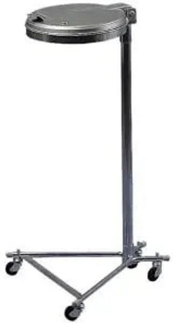 PROREGAL Einzel Abfallsammler aus verzinktem Stahl mit Metall Deckel und 4 Rollen, Farbe: Silber, H x B x T: 100 x 49 x 52 cm - Bild 1